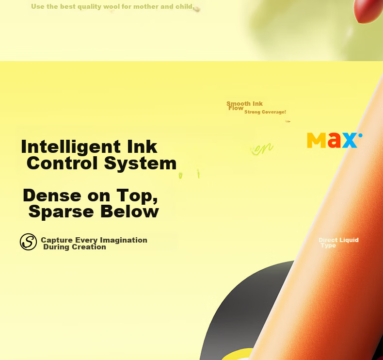 M&G 36-Color Acrylic Marker Pens MAX Foldable Direct Ink Children's Student Drawing Graffiti Hand-Painted Birthday Gift 8