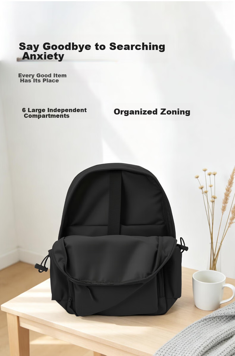 HP 16-inch Laptop Backpack Men Water-Resistant Casual Travel Lightweight Commuter Shoulder Bag Beige 4