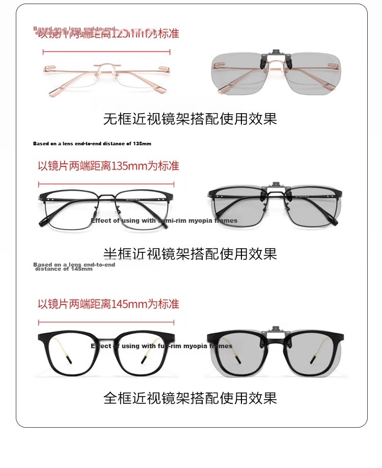 Bertha Color-Changing Clip-On Sunglasses for Men, Prescription Driving Glasses, Day and Night Use, Prescription Sunglass Overlays 44