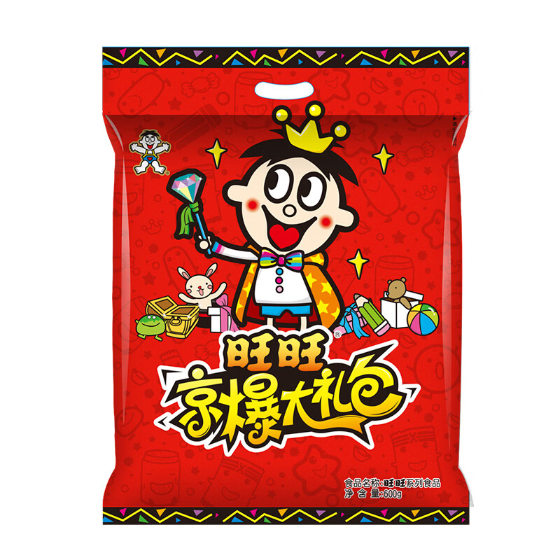 旺旺零食大礼包 600g 混合袋装 休闲零食送女友礼物 中秋礼品 团购