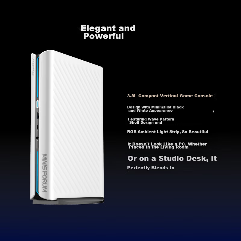 Mingfan Atom Hero Series G1 Pro Dedicated Graphics Mini PC RTX 5060 / R9-8945HX High-Performance Gaming E-sports Mini Desktop Computer National Subsidy 32GB+1TB 18