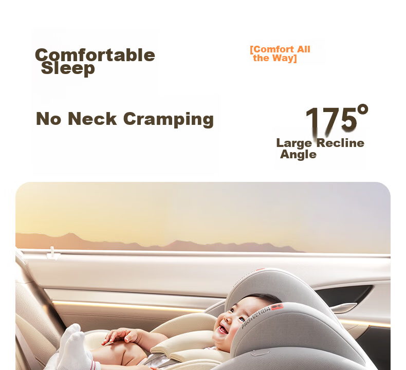 Heekin Zhichang H7 Child Safety Car Seat for 0-12 Years Old Infant Baby with Recline, Smart Ventilation and Heating 16