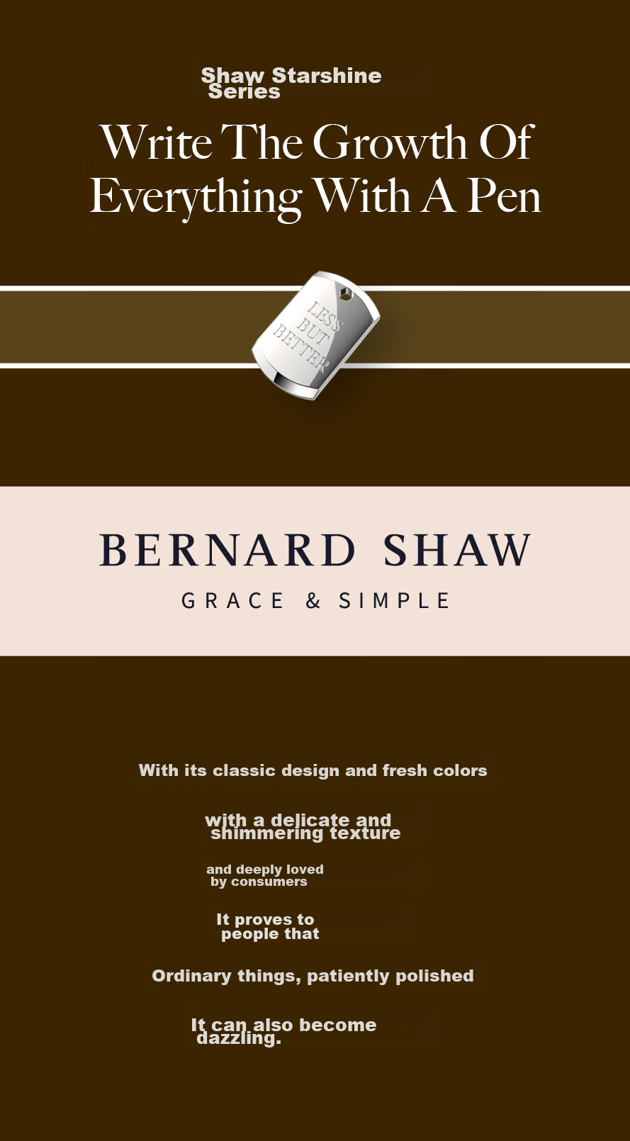 Bernard Shaw Premium Luxury Fountain Pen "Starshine" Cloud White Exclusive Ink Gift Box Set High-End Business Office Gift for Men Graduation Present 2