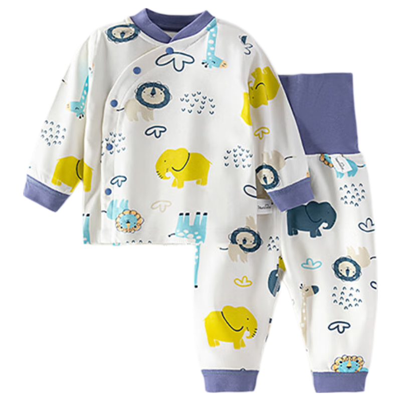 Huanxixiaoxiong Baby Underwear Set, High-Waisted Belly Protection, Spring Season, Pure Cotton Separate Pieces, Infant Clothing, Autumn Underwear, Autumn Pants, Base Layer