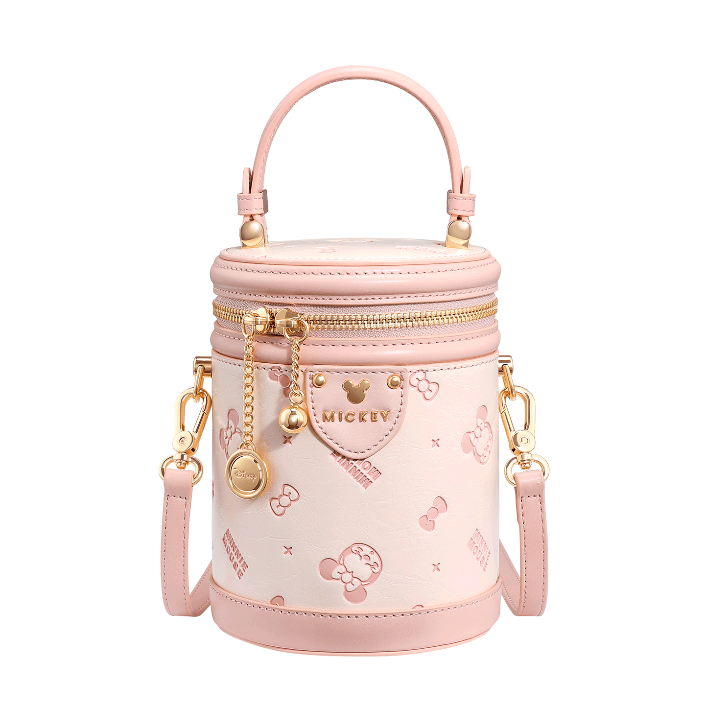 Disney 2026 New Niche Bucket Bag Women's Handbag Crossbody Lucky Round Bucket Bag Birthday Gift for Girlfriend