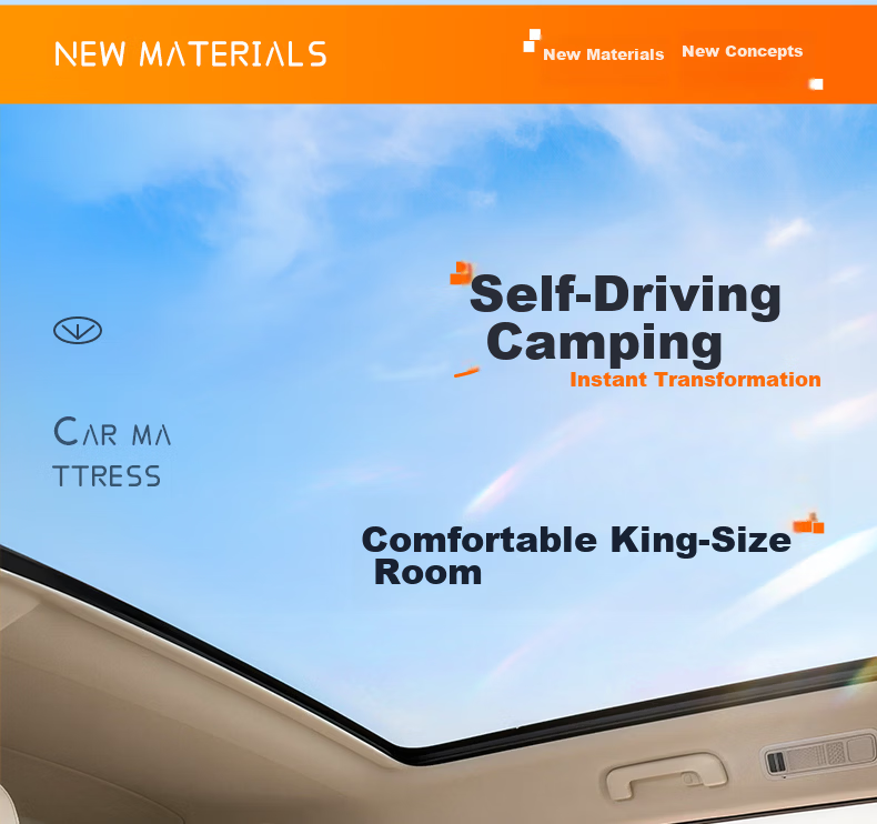 Huiduoduo Car Rear Seat Sleeping Mat Foldable Mattress Backseat Sleeping Aid Travel Cushion Support 3