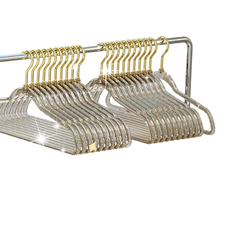 Fanyejia High-Quality Acrylic Hangers, 10-Pack, Home Use, Non-Slip, Clothes Hanger, Student Dormitory, Luxurious Drying Rack