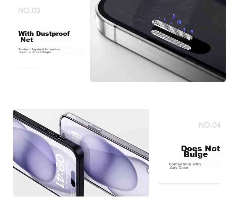 FilmHero [2-Pack | No Black Border Instant Unlock] Tempered Glass Screen Protector for iPhone 17/16 Pro Ultra-Thin Anti-Drop Anti-Fingerprint Protective Film 25