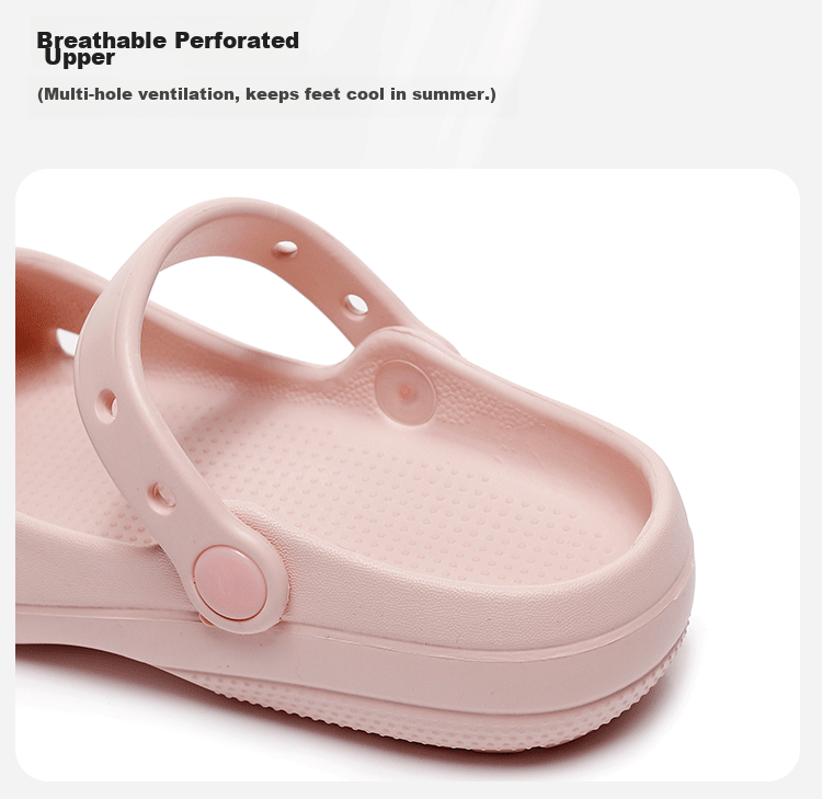 GUOLUOFEI Mary Jane EVA Clog Sandals for Women, Closed Toe, Non-Slip Soft Sole, Outdoor Beach Slippers, Black, Size 38 6