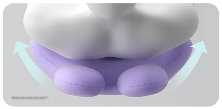 SITGOOD Stgu Airbag Lumbar Support Cushion Office Gift STG Seat Cushion Backrest Pillow Car Long Sitting Purple 7