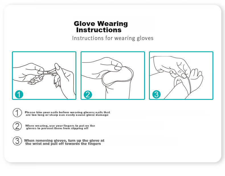 SI&MOOS Disposable Latex Gloves, Sterilized, 50 Pairs, Powder-Free LS904MW, Medium Size M 10