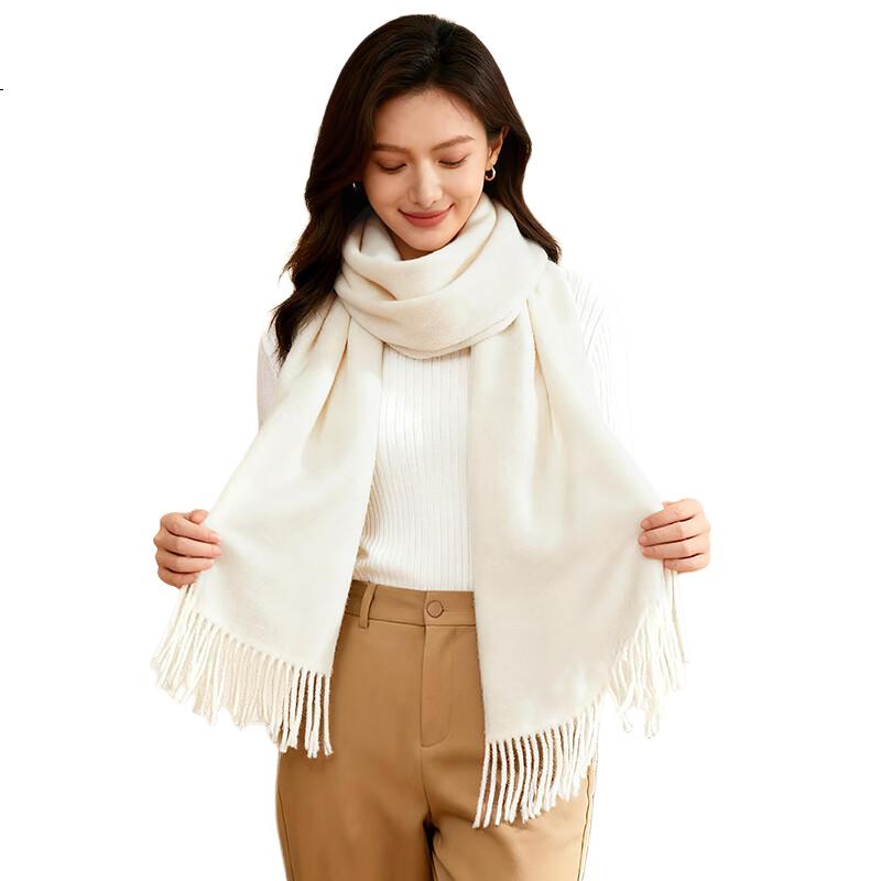 Jingsu [JD Own Brand] 100% Cashmere Scarf Women Autumn Winter Shawl Warm Neck Warmer Gift Box Set