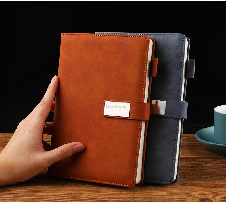 A5 Thickened 280-Page Vintage Leather Notebook Business Journal Work Diary Meeting Notes Office Stationery Customizable 21