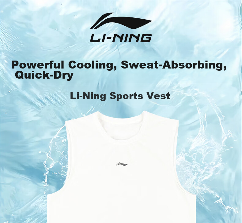 Li-Ning Men's Quick-Dry Sports Vest Sleeveless T-Shirt for Fitness Running Training Martial Arts Marathon Basketball Breathable 2