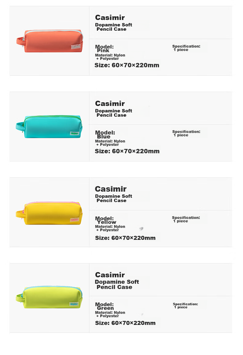 Kasimir High-Value INS Style Large Capacity Student Pencil Case for Boys and Girls Middle and Primary School Stationery Storage Bag 11