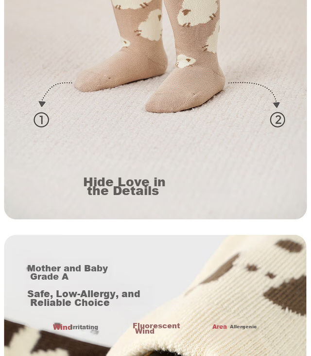 TONGTAI Baby Socks Mid-Calf Unisex Seamless Non-Binding Wide Cuff Pink 0-6 Months 7