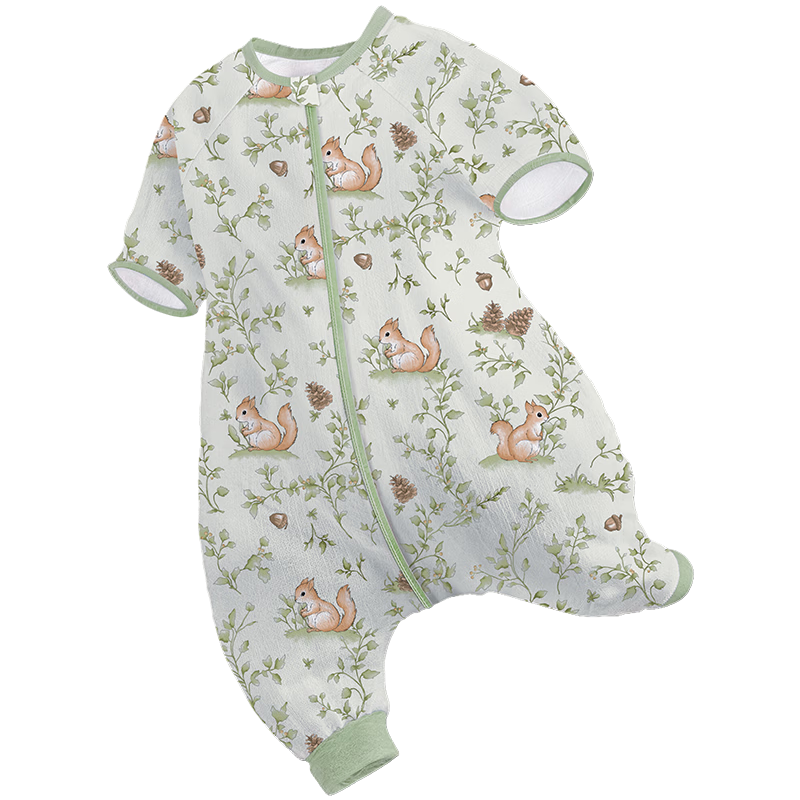 Ibaby Summer Sleeping Bag Anti-Startle Swaddle Breathable Double-Layer Silk Baby Newborn Cat Nan Huaxin 100