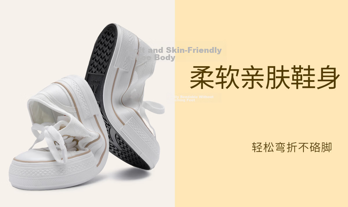 Renben Official Website Women's Casual Beige Mesh Canvas Sneakers Summer New Style Size 38 8