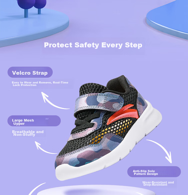 ANTA Toddler Shoes for Boys And Girls, Baby Footwear, 2026 Autumn Season, Soft-Soled Breathable Mesh Sneakers, Infant And Children's Shoes, Yuanqi 4
