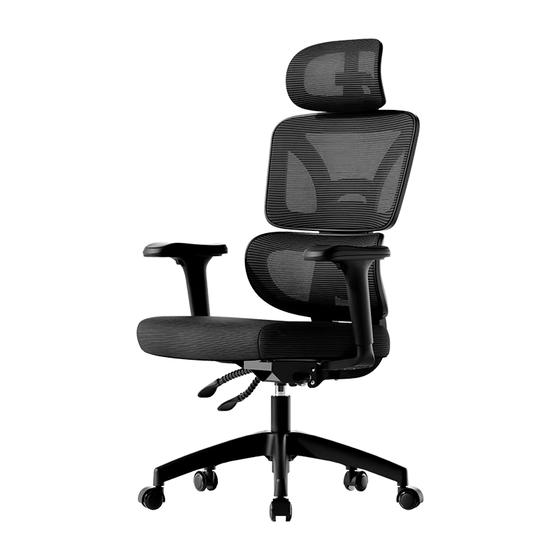 Deli KF282 Ergonomic Office Chair Computer Chair Human Engineering Seat Gaming Chair Elastic Lumbar Support Black