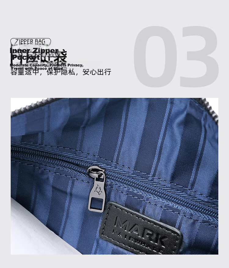Mark Fairwhale Men's Shoulder Crossbody Bag Large Capacity Handheld Commuter Business Gym Travel Simple Printed Backpack 12