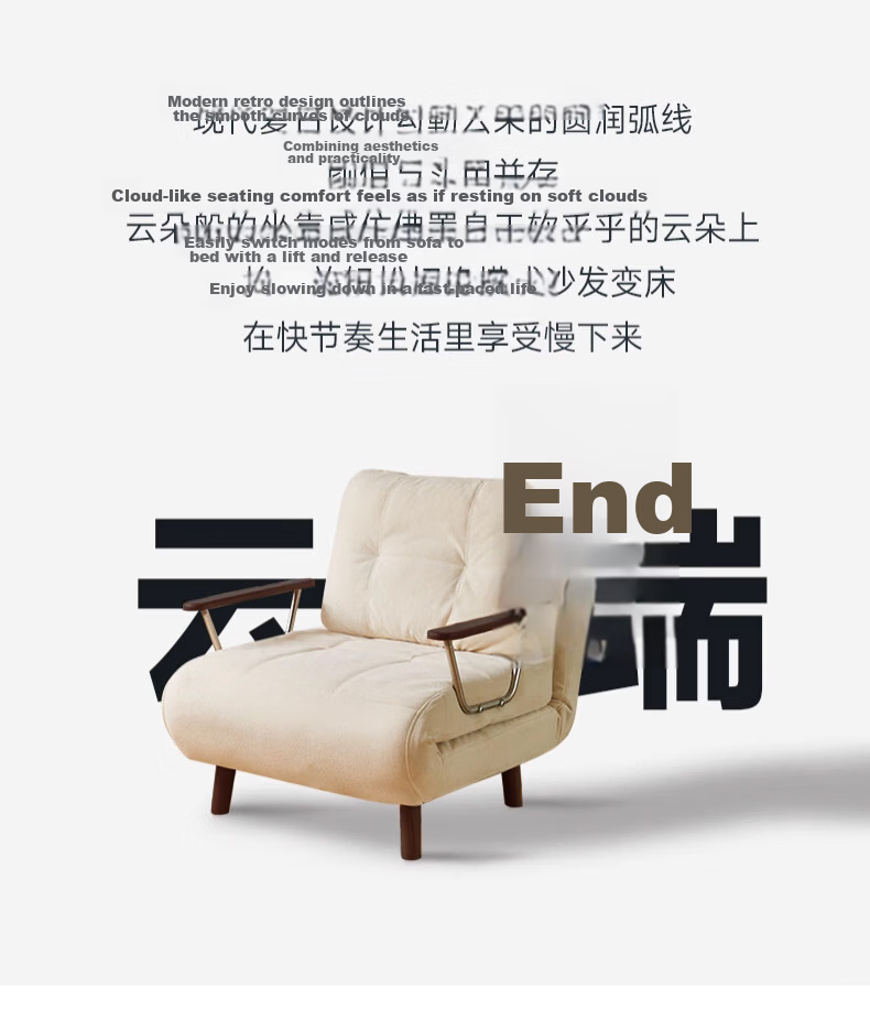Jiayi Folding Sofa Bed 2026 New Model Dual-Use Small Apartment Single Bed Home Study Folding Bed 2