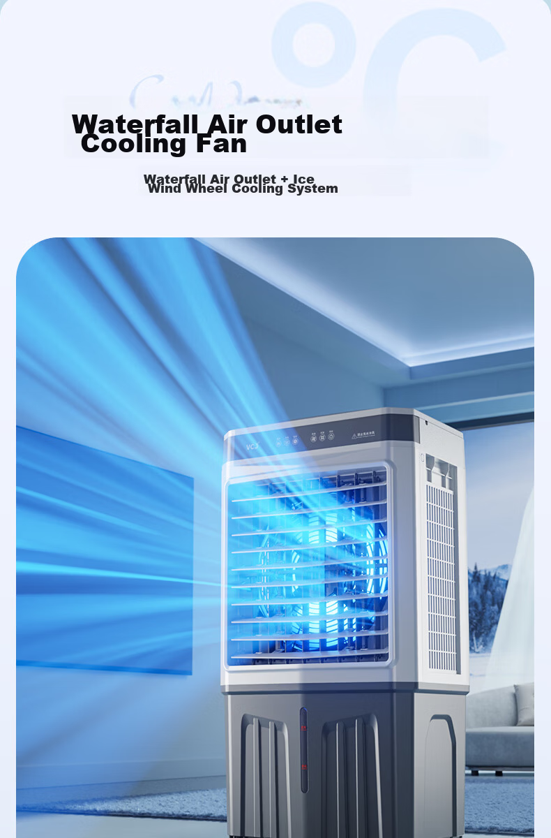 VCJ German Brand Industrial Cooling Fan Air Conditioner Water-Cooled Electric Fan Portable Commercial Home Air Cooler JD-900-A 12