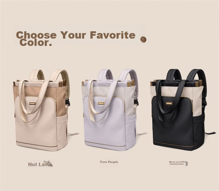 GOLF Women's Backpack 16-inch Laptop Bag Handheld Shoulder Tote Large Capacity Student Travel School Bag 17