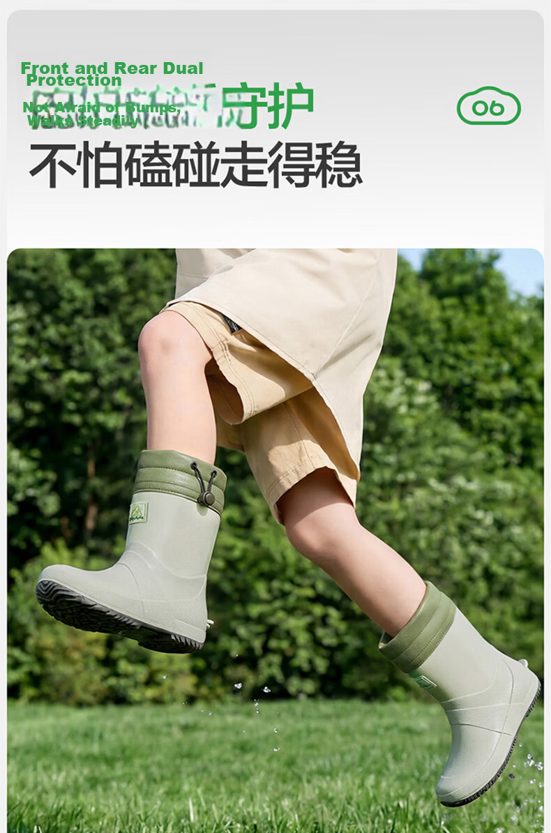 Kocotree KK Tree Kids Rain Boots Non-Slip Lightweight Boys Girls Long Rain Boots Toddler Waterproof School Shoes 19