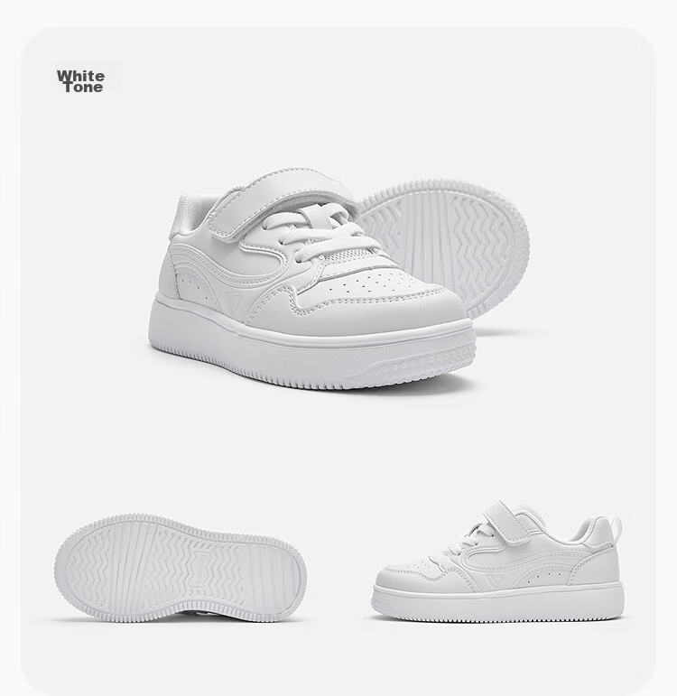 Balabala Kids Casual Shoes Children's Lightweight Breathable Mesh Sneakers Boys Girls 2026 New Autumn White Shoes 25