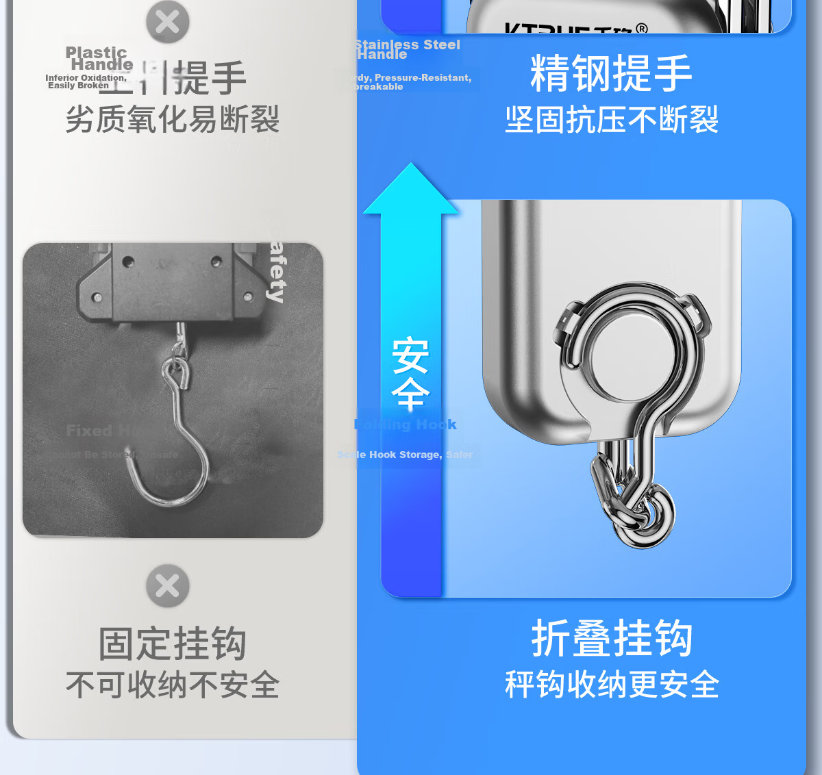 Qianque Portable Electronic Scale 100 Jin Precision Commercial Home Food Weighing Portable Spring Scale Fish Scale Kitchen Rechargeable 9