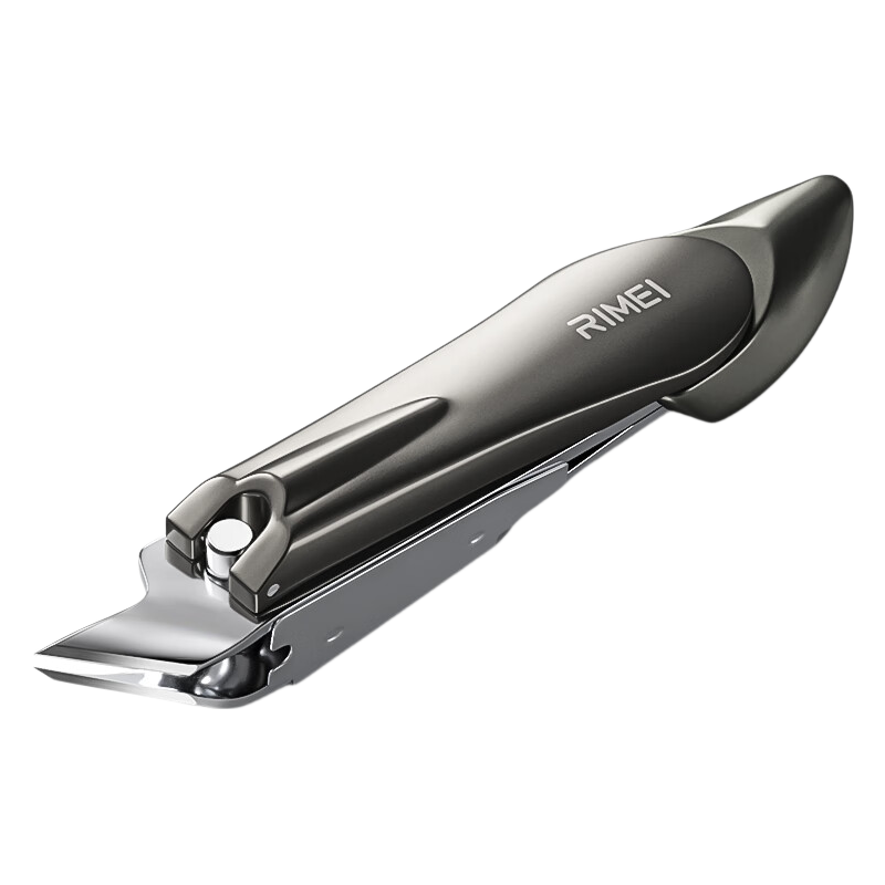 Jindarimei Carbon Steel Anti-Splash Nail Clipper, Ingrown Toenail Clipper, Large Size, Gray Toe Nail Pliers, Single Nail File