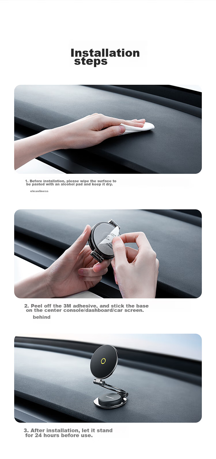 Baseus Car Phone Holder, Magnetic MagSafe Phone Mount for Cars, Universal Car Phone Holder Compatible with Tesla Model 3 And Y 16