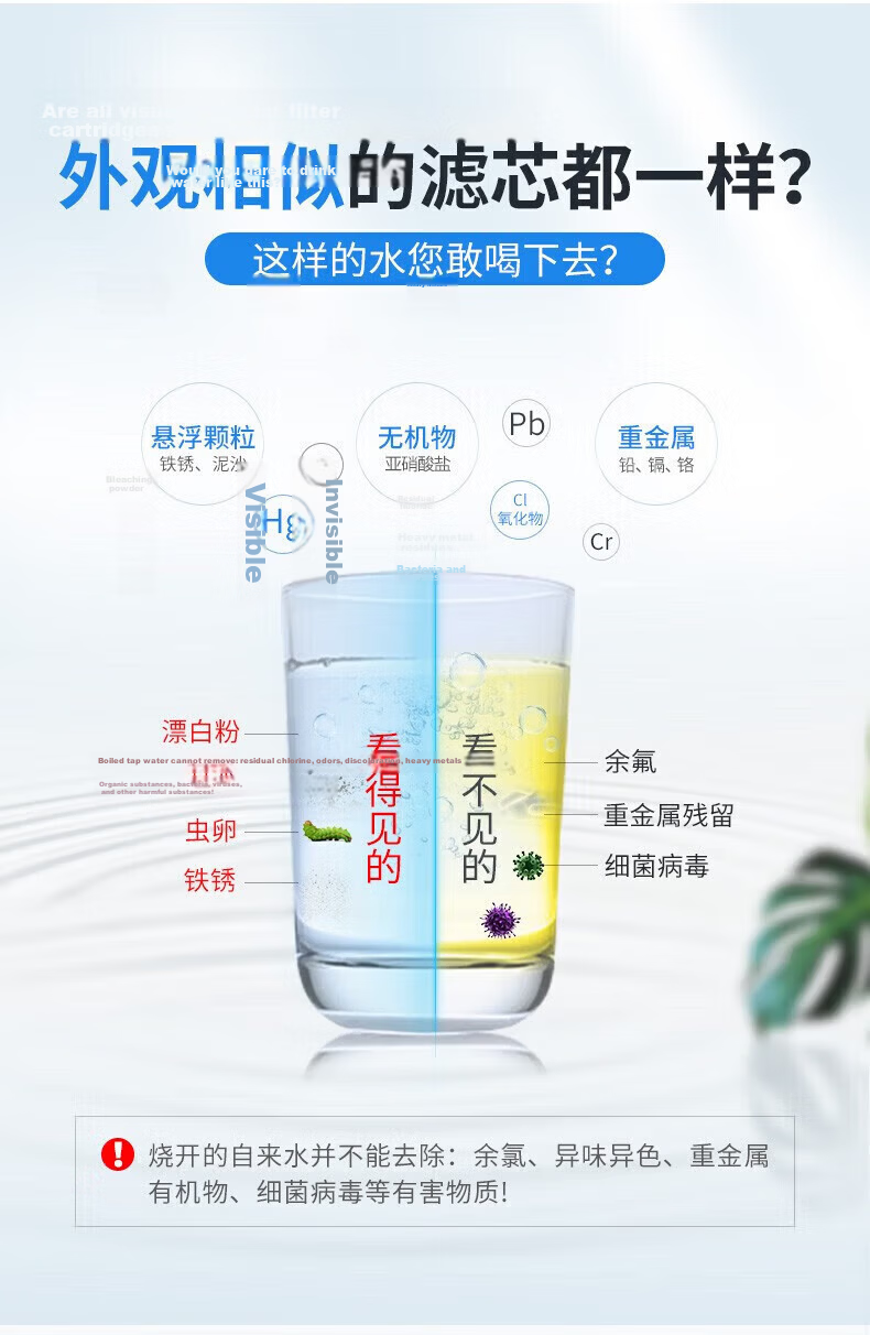 Zuankexin 10-Inch Universal Water Purifier Filter Cartridge PP Cotton Activated Carbon Household Ultrafiltration Quick-Connect Integrated Korean Style Water Filter Cartridge Set 4