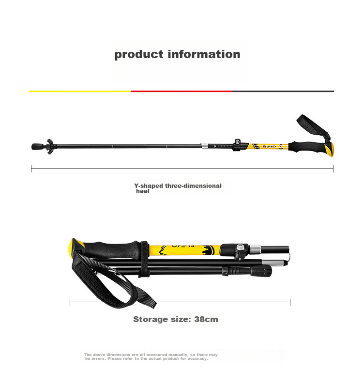 OFEIS Carbon Trekking Pole, Carbon Fiber Folding Outdoor Cane, Hiking Stick, Complete Mountaineering Equipment Set, Hiking Pole 13