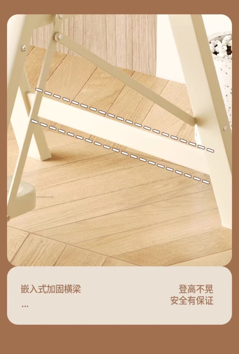 DELIXI ELECTRIC Household Ladder Four-Step Thickened Aluminum Alloy Folding Portable Step Ladder 25