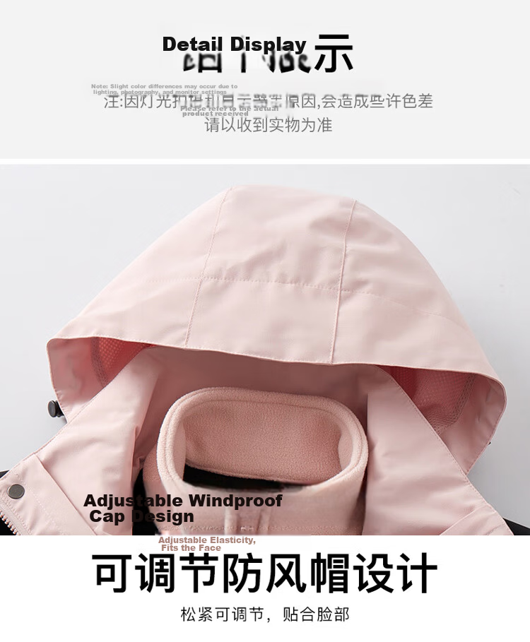 VANCAMEL Men's Winter Warm Outdoor Jacket 3-in-1 Mountaineering Coat Unisex Ivory White XL 27