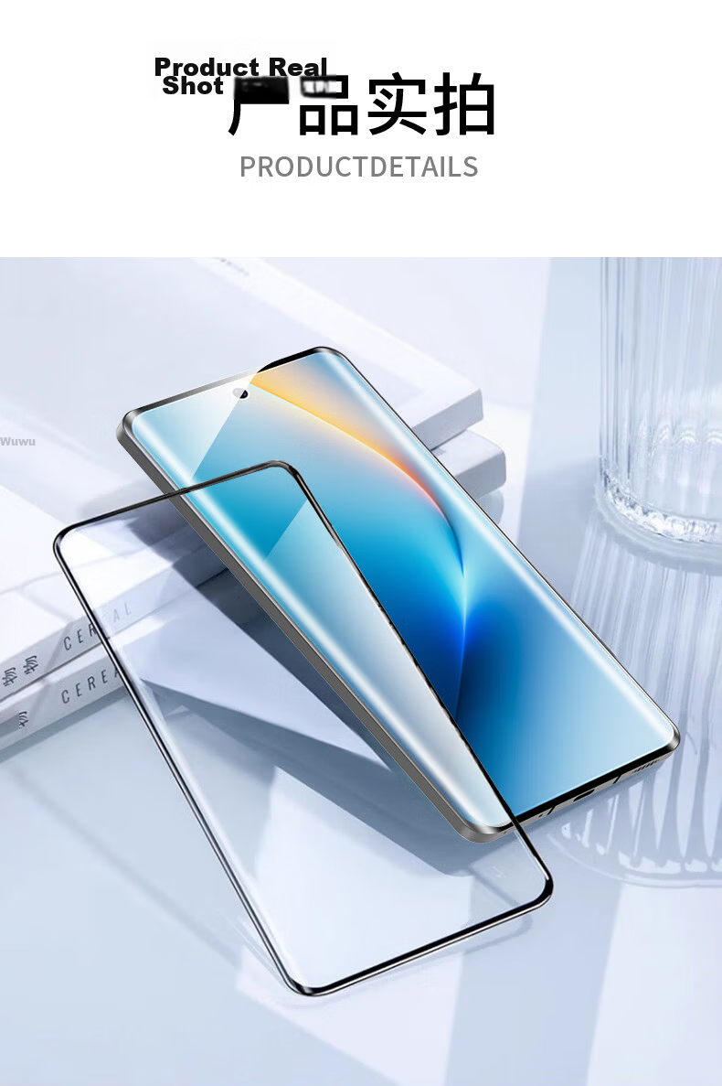 Langling [Top Dust Removal Chamber | 3D Hot Bend AR Anti-Glare] Full Glue Tempered Glass Screen Protector for Honor WIN/WINRT/Turbo Full Screen 14