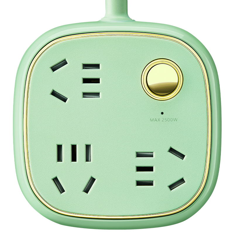 BULL Power Strip/Extension Cord/Surge Protector, Retro Design, 3 Outlets with Master Switch, 1 Meter Long, GN-R6030