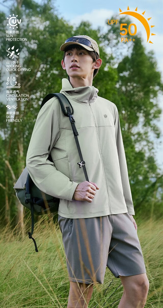 Tantuo True UPF Sun Protection Jacket for Men Summer Outdoor Hiking Mountaineering Coat 1