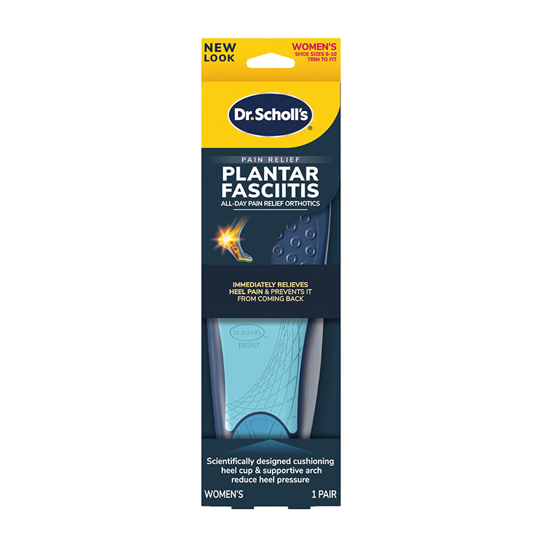 DrScholl US Imported Plantar Fasciitis Relief Insoles Arch Support Shock Absorption Comfortable Soft Elastic Anti-Fatigue for Men and Women