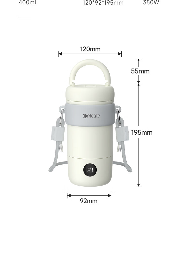 Ankale Portable Milk Frother Pure Titanium Electric Kettle Thermostatic Water Cup Milk Warmer Travel Boiling Water Cup Insulated Cup Stirring Cup Heating Water Cup Coffee Latte Cup AJL-TB043 14