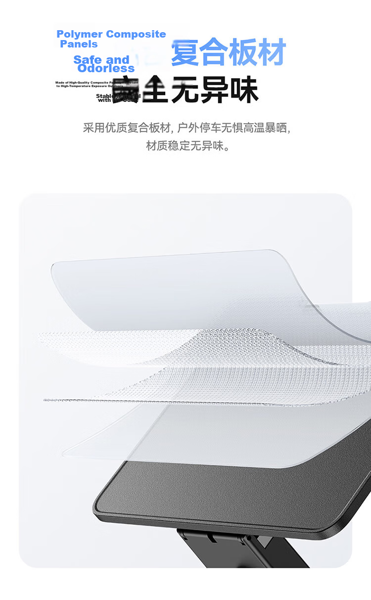 BASEUS Car Backseat Foldable Laptop Table Multifunctional Car Office Dining Tray with Phone Holder 21
