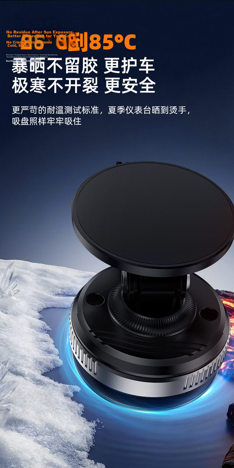 Kewo Car Phone Holder Vacuum Magnetic Suction Mount Dashboard Navigation Stand Black Free Shipping 14
