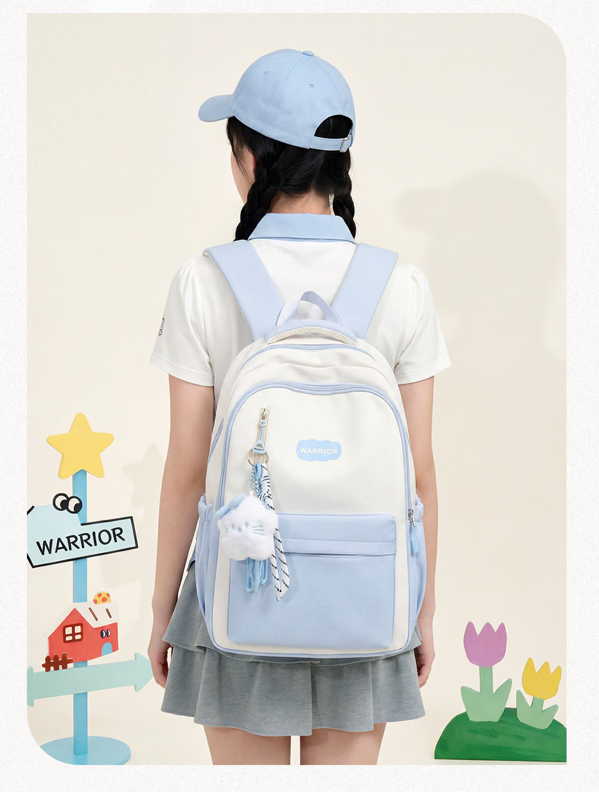 Warrior Women's Backpack 2026 New Style High School Student Fashion Lightweight Large Capacity Travel College Laptop Bag 17