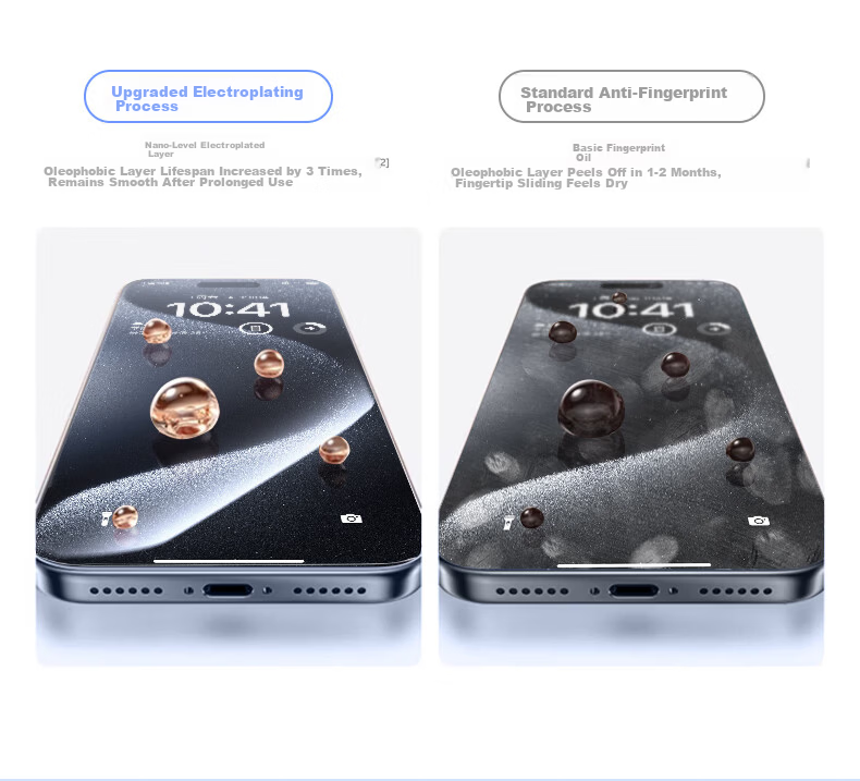 DIVI [Value 2-Pack] Tempered Glass Screen Protector for iPhone 15 Pro, Dustproof, Drop-Resistant, Anti-Fingerprint, Ultra-Thin Full Coverage Full Screen Protector with Dust-Free Installation Kit 11