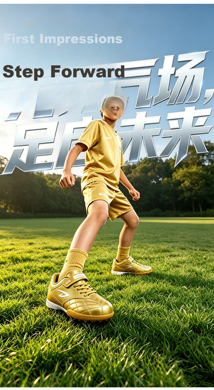 DEERWAY Kids Soccer Shoes Age 6-12 Boys Girls Professional TF Turf Cleats Non-Slip Training Shoes Silver Size 30 15