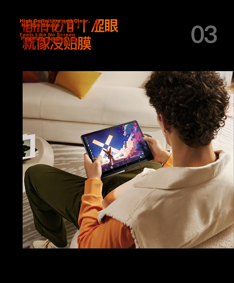 Kustar Tempered Glass Screen Protector for RedMagic Gaming Tablet 5Pro/3Pro 9.06-inch Electroplated Anti-Fingerprint High Transparency Explosion-Proof Film 16