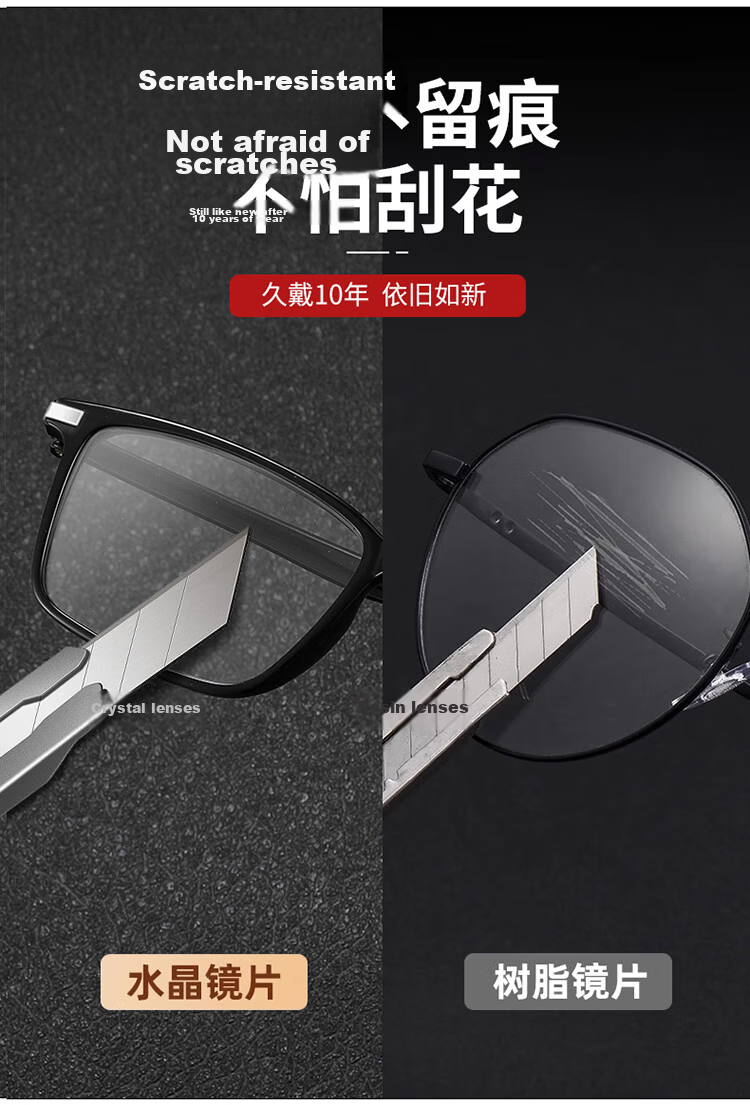 FENCHI Crystal Glasses Men’s Presbyopia High-Definition Anti-Fatigue Scratch-Resistant Durable Official Genuine Flagship Premium Gift 10