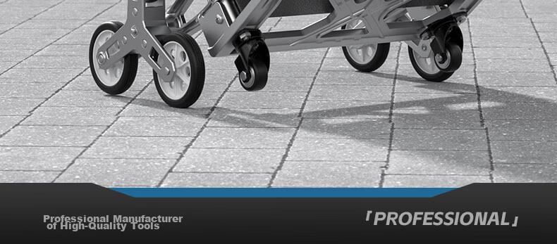 HYUNDAI Aluminum Alloy Folding Hand Cart with Wear-Resistant Wheels, Shopping Bag, and Swivel Wheels 11